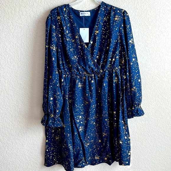 NWT Mycrushcity Galaxy Print Mini Dress - Picture 2 of 9